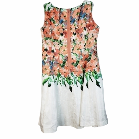 Db Dress modern Floral Pattern Plus Sz 18W. Zip back lightweight lined - Picture 2 of 4